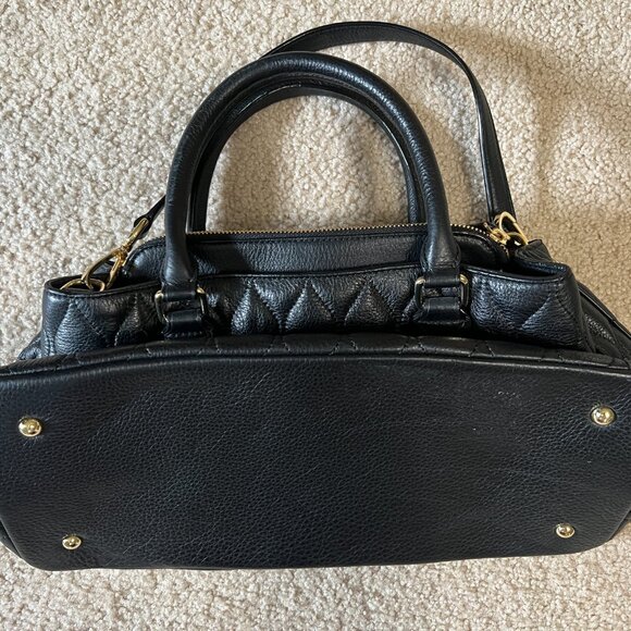 Vera Bradley Quilted Emma Satchel Bag, Black - Picture 4 of 10